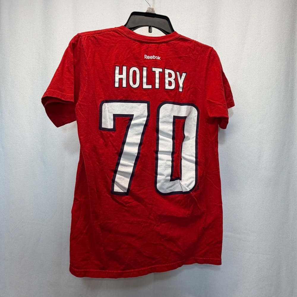 Washington Capitals Holtby 70 Hockey‎ Jersey T Shirt Red Small Reebok